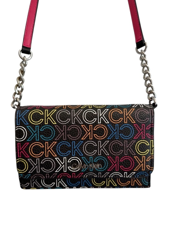 Calvin Klein Handbags - Calvin Klein Multicolor CK Logo Crossbody Purse Handbag Adjustable Pink Strap